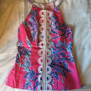 Lilly Pulitzer pink samba Annabelle top 4